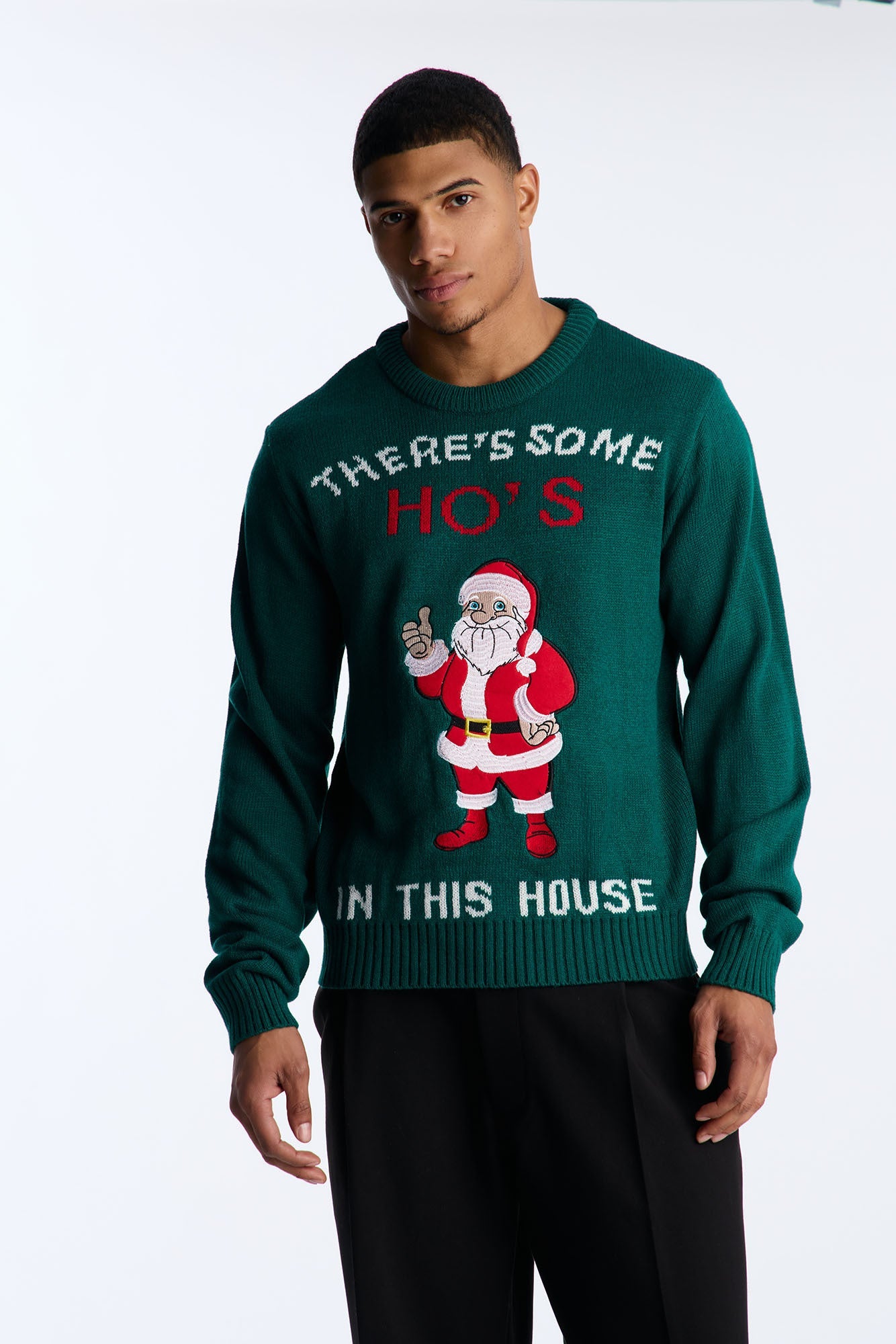 There's Some Ho's In This House X-Mas Sweater - Green