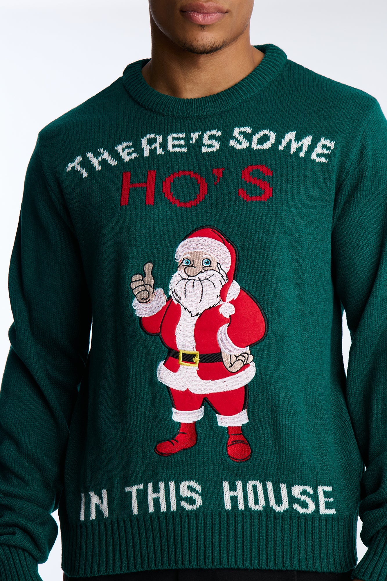 There's Some Ho's In This House X-Mas Sweater - Green
