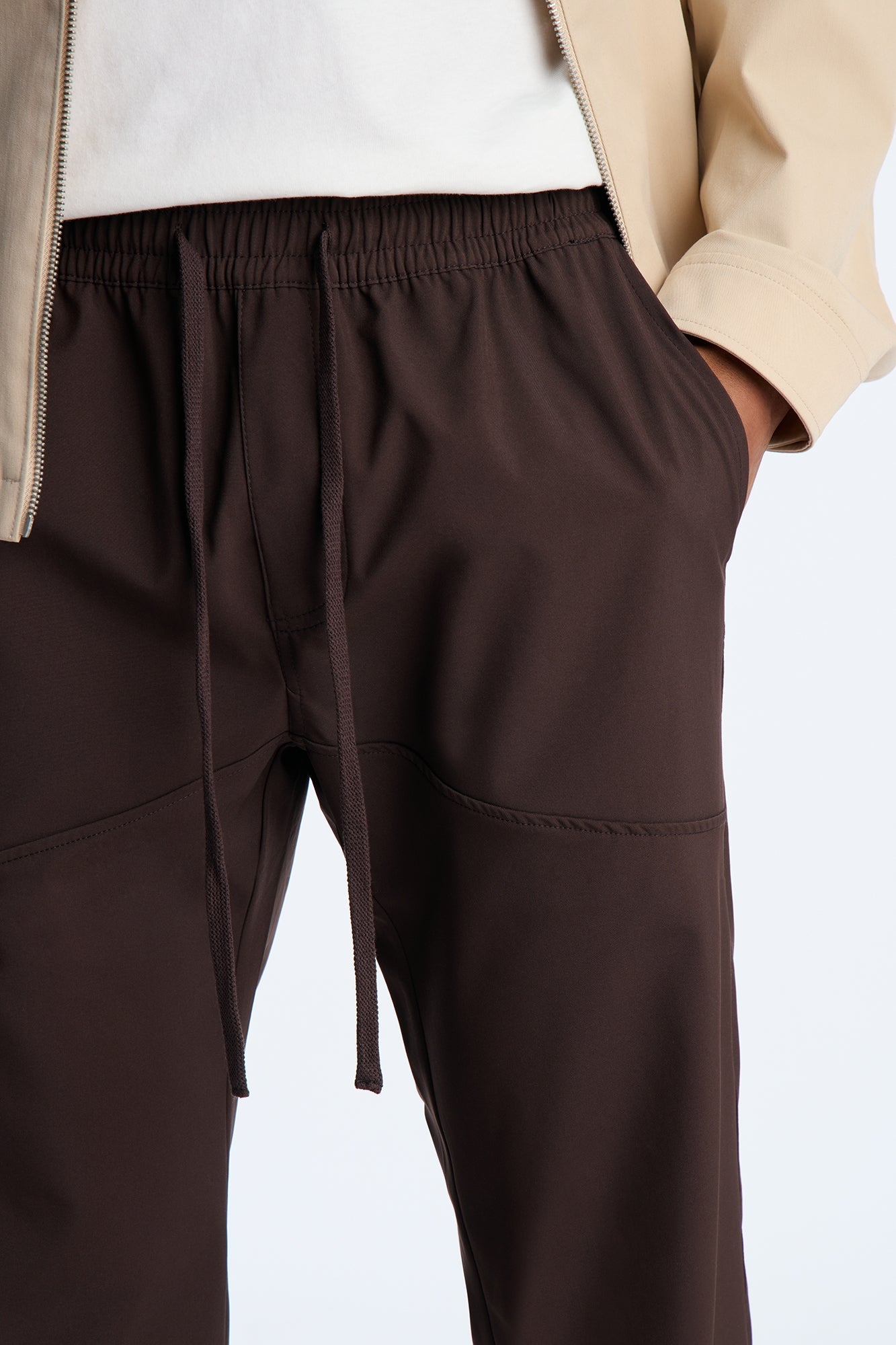 Slim Skull Embroidered Pant - Brown