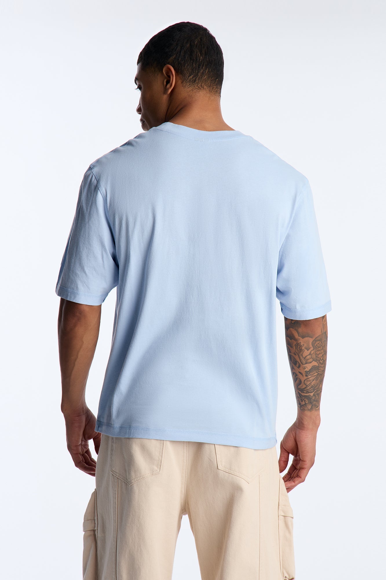 Saint Studios Knit Crew Tee - Dusty Blue