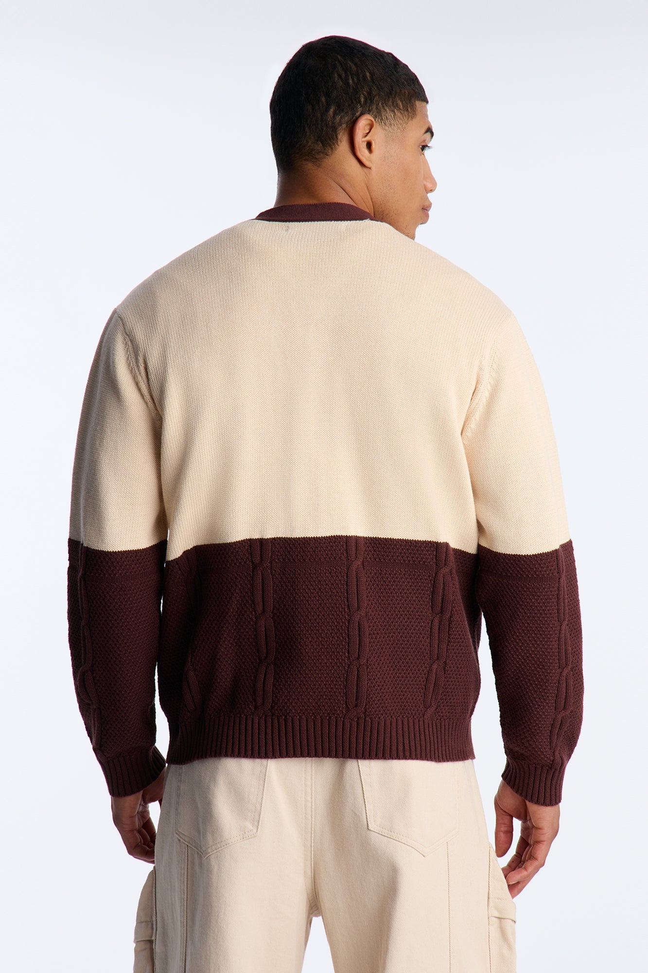 City Wide Cardigan - Brown Combo