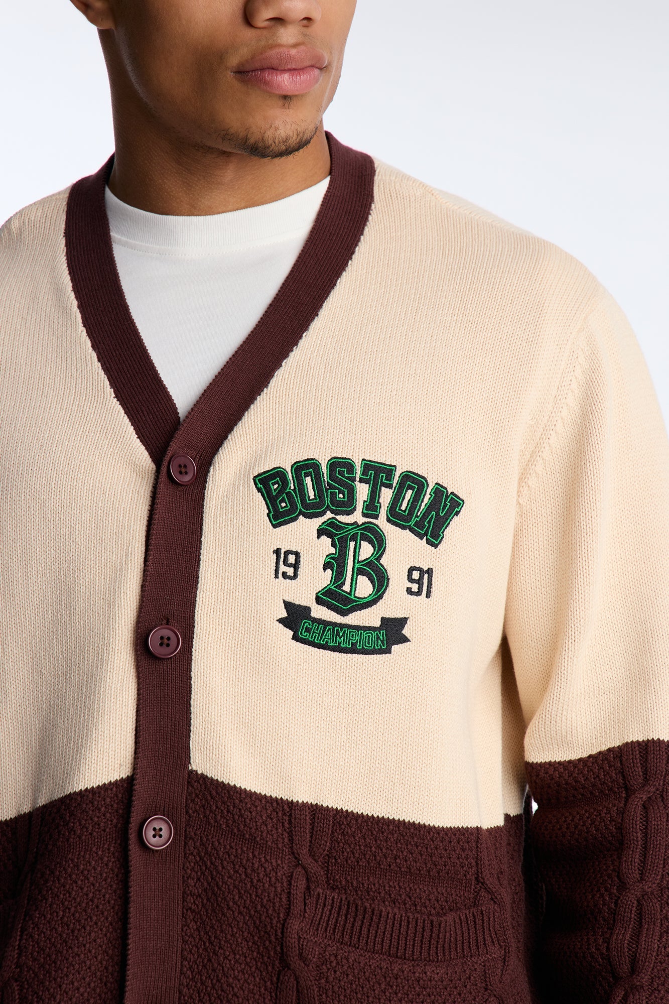 City Wide Cardigan - Brown Combo