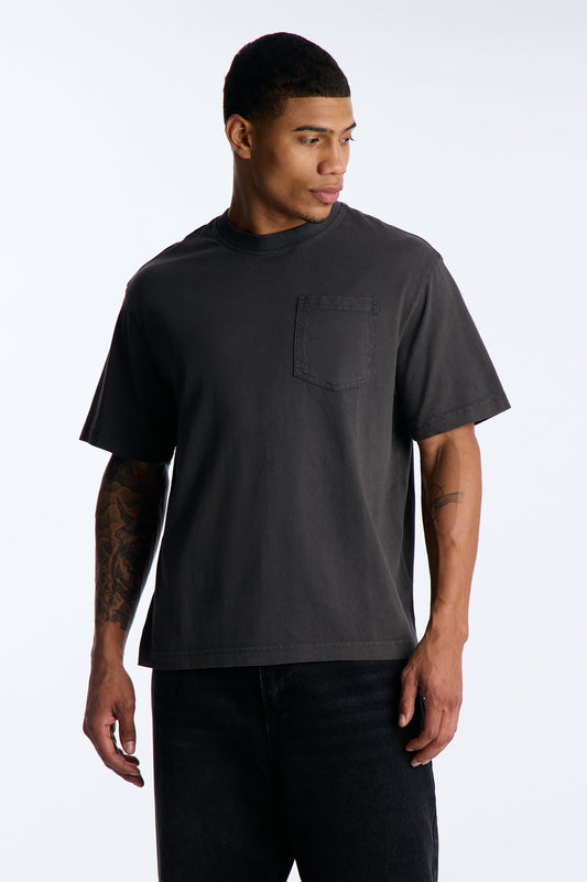 Relaxed Vintage Washed Year Round Tee - Charcoal