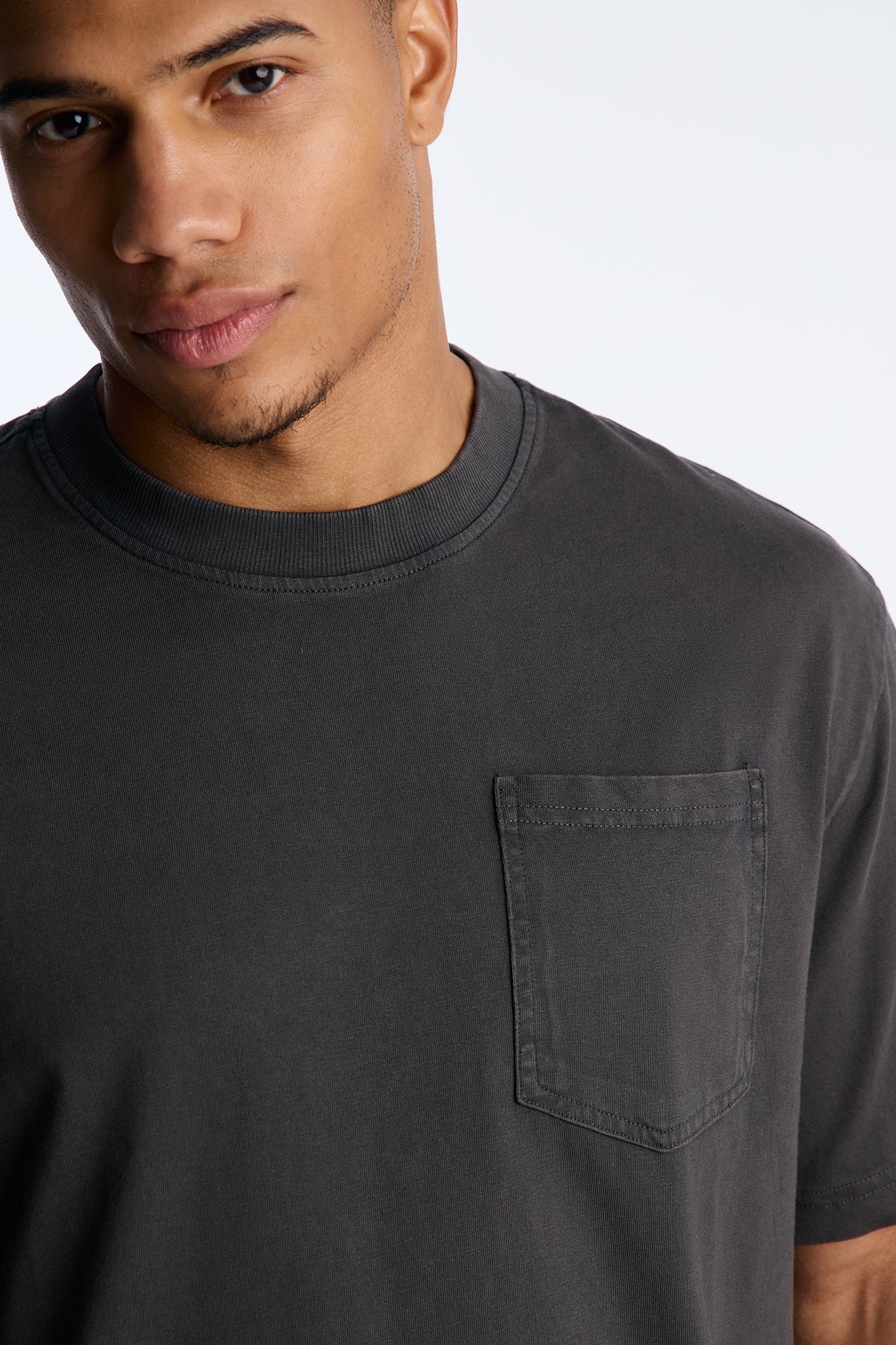 Relaxed Vintage Washed Year Round Tee - Charcoal