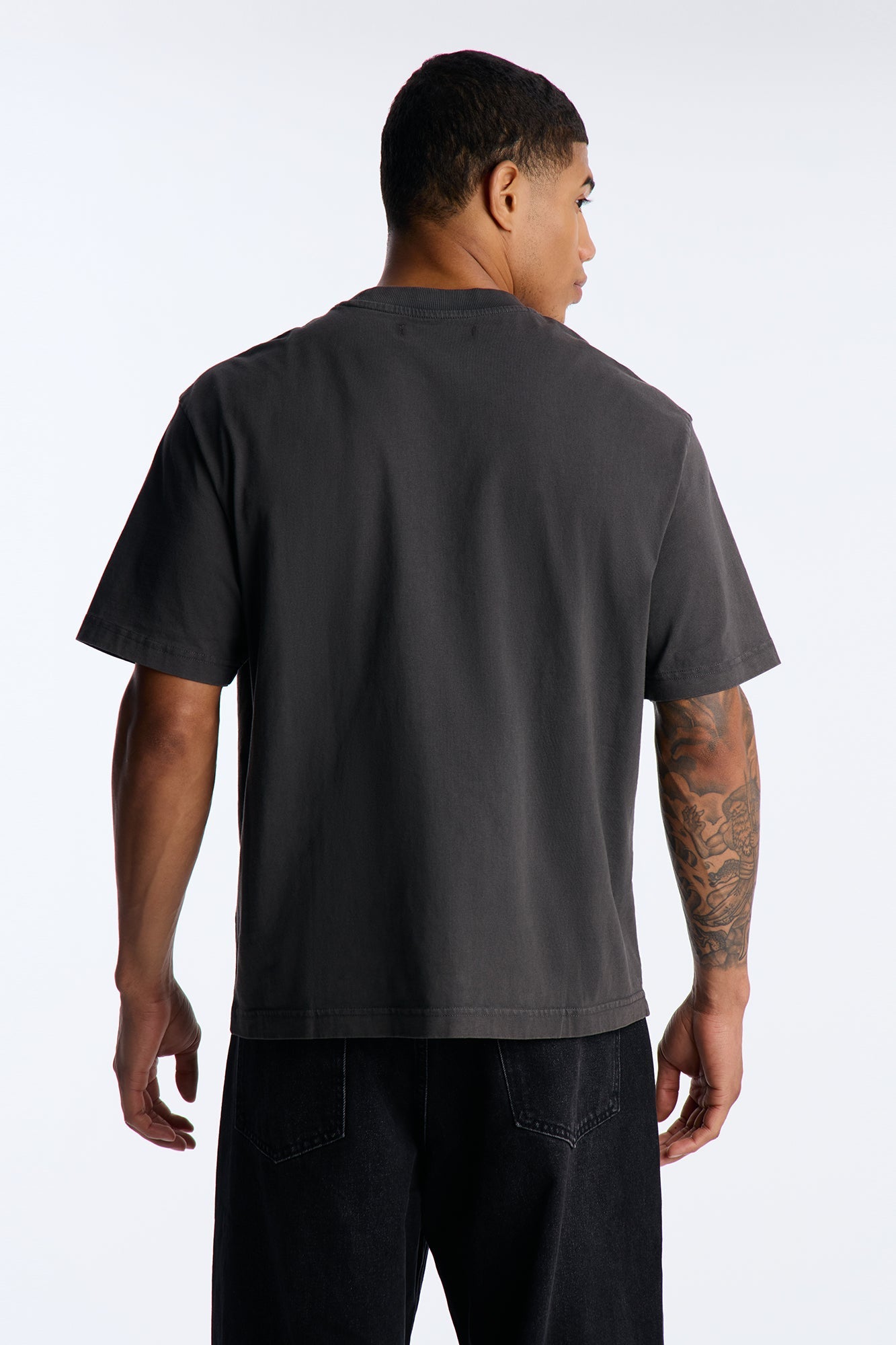 Relaxed Vintage Washed Year Round Tee - Charcoal
