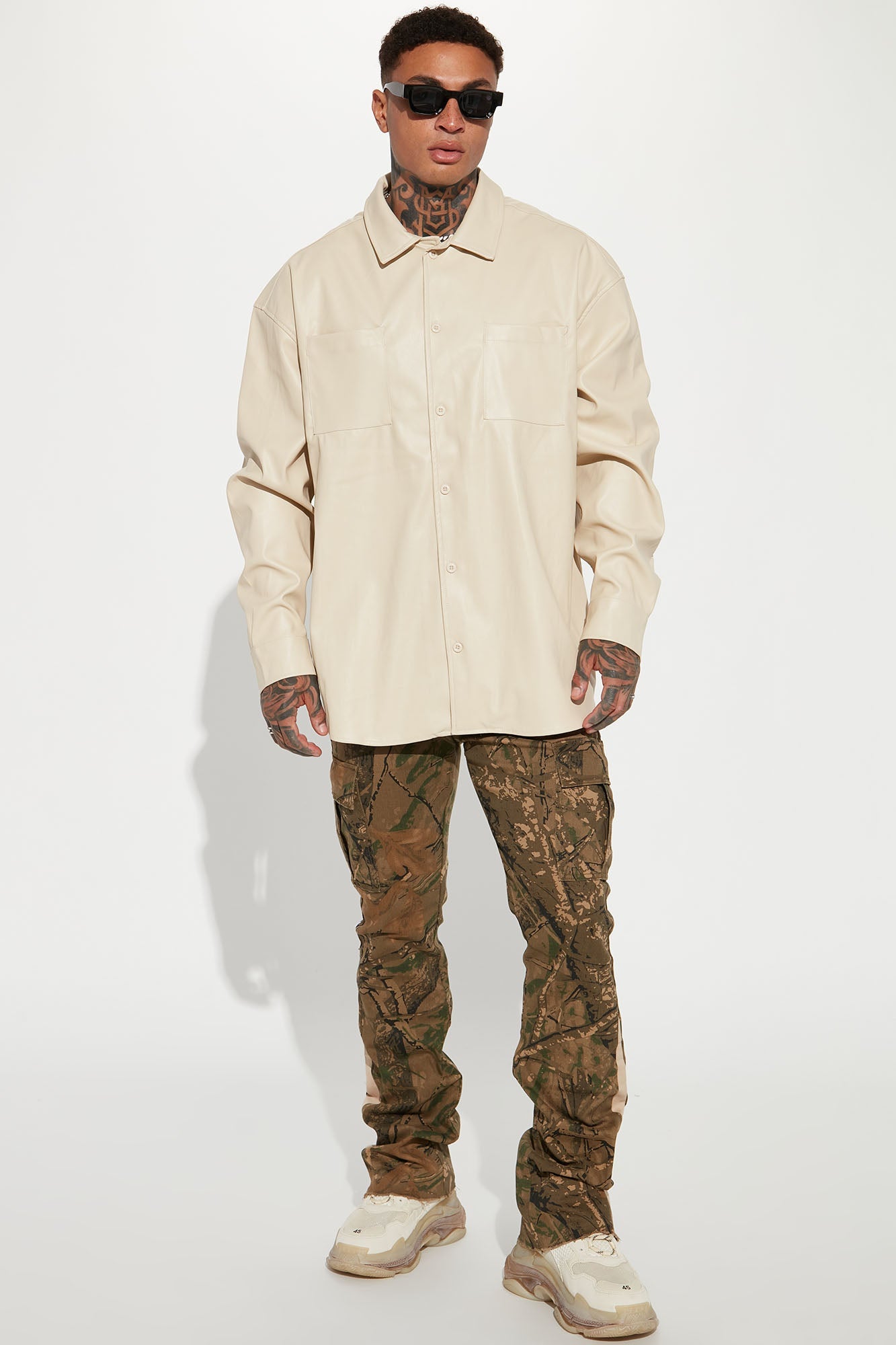 On The Hunt Skinny Flared Cargo Pants - Camouflage
