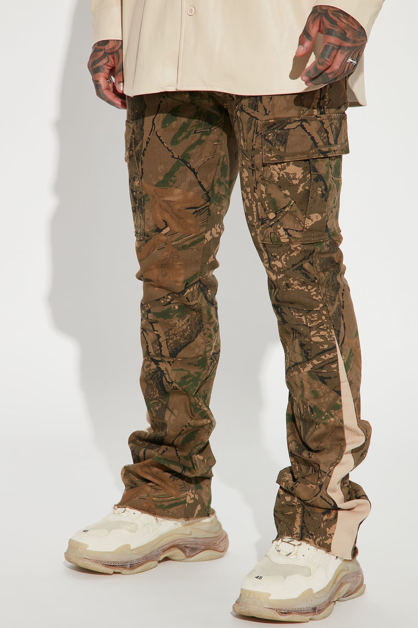 On The Hunt Skinny Flared Cargo Pants - Camouflage