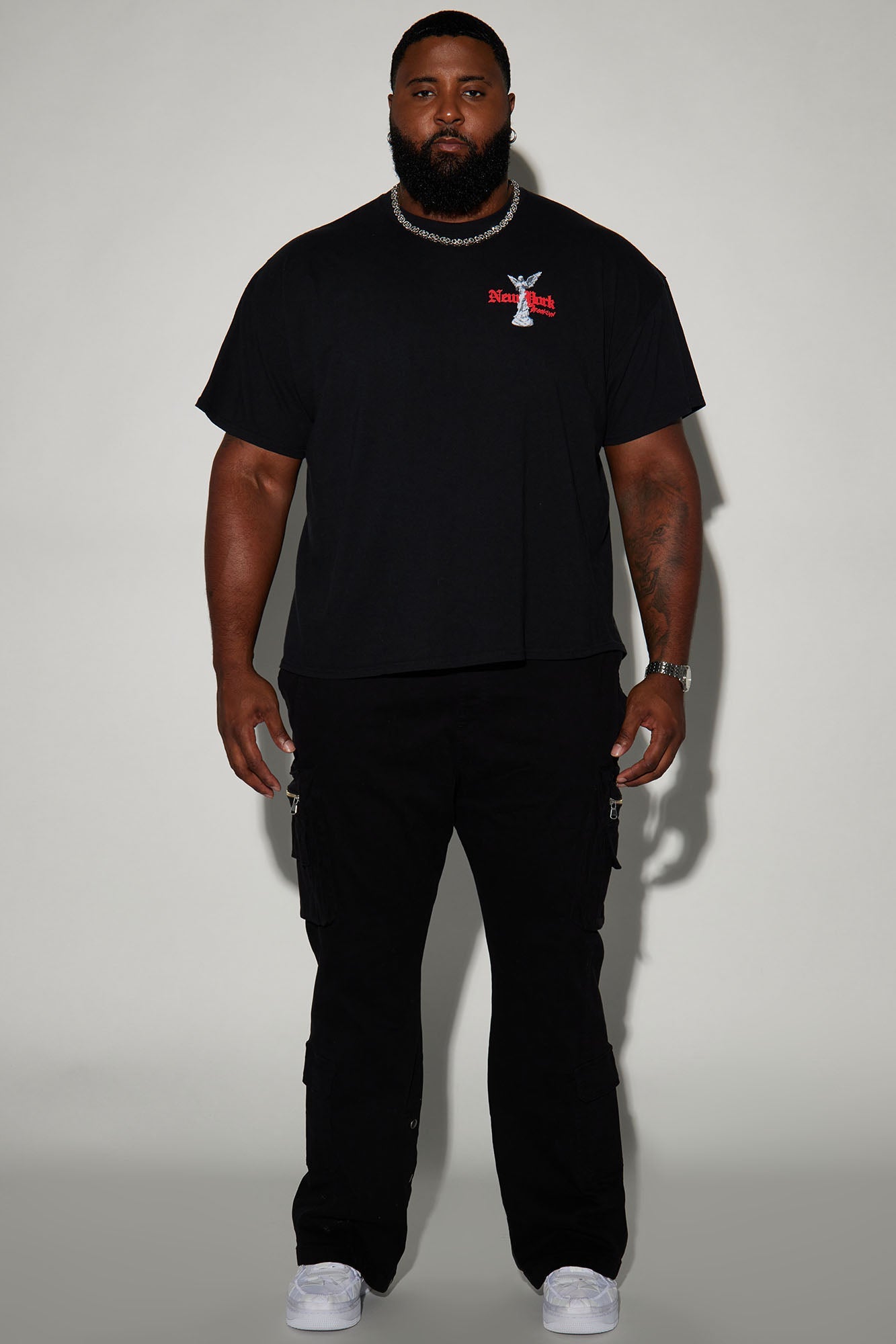 Pleasures Slim Flare E - Waist Cargo Pants - Black