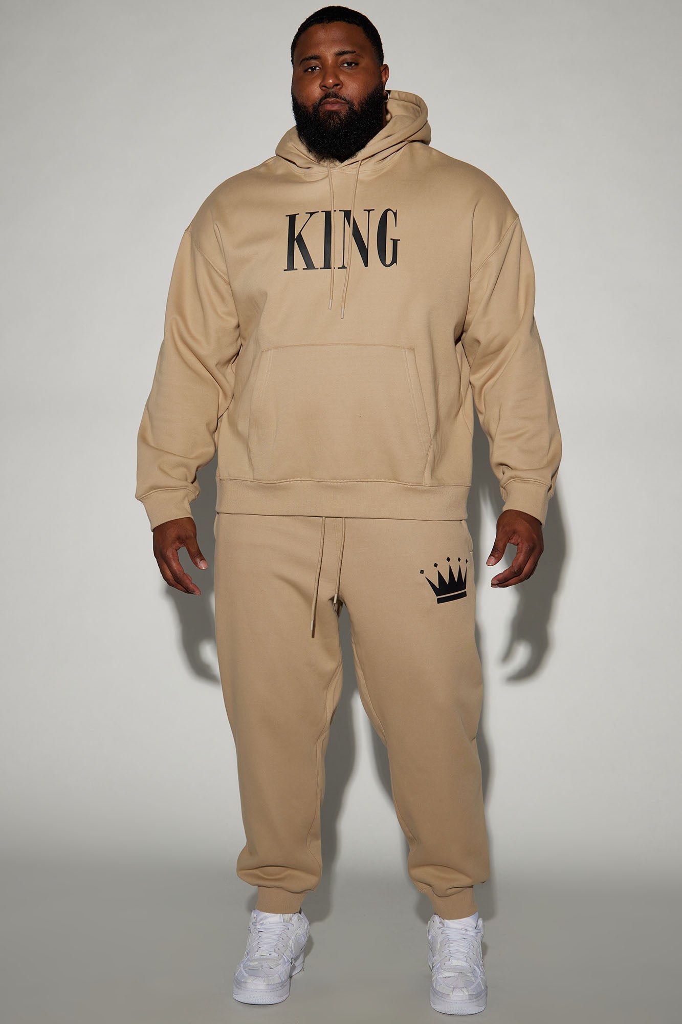 Family Goals King Hoodie - Taupe