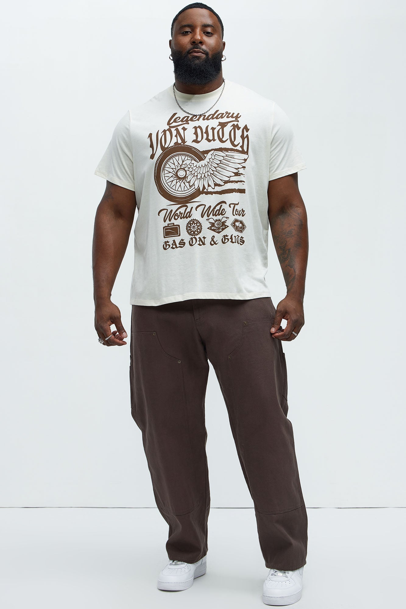 Von Dutch Legendary Short Sleeve Tee - Cream
