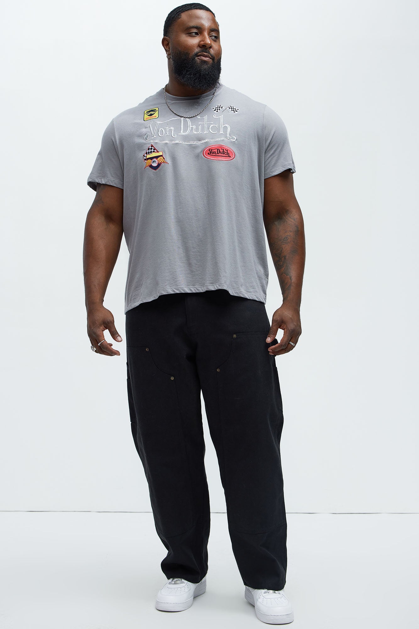 Von Dutch Racing Short Sleeve Tee - Charcoal