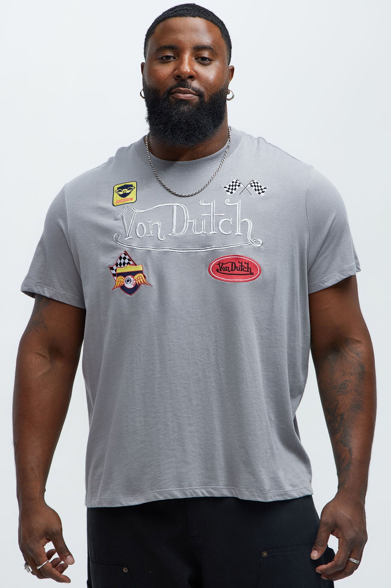 Von Dutch Racing Short Sleeve Tee - Charcoal