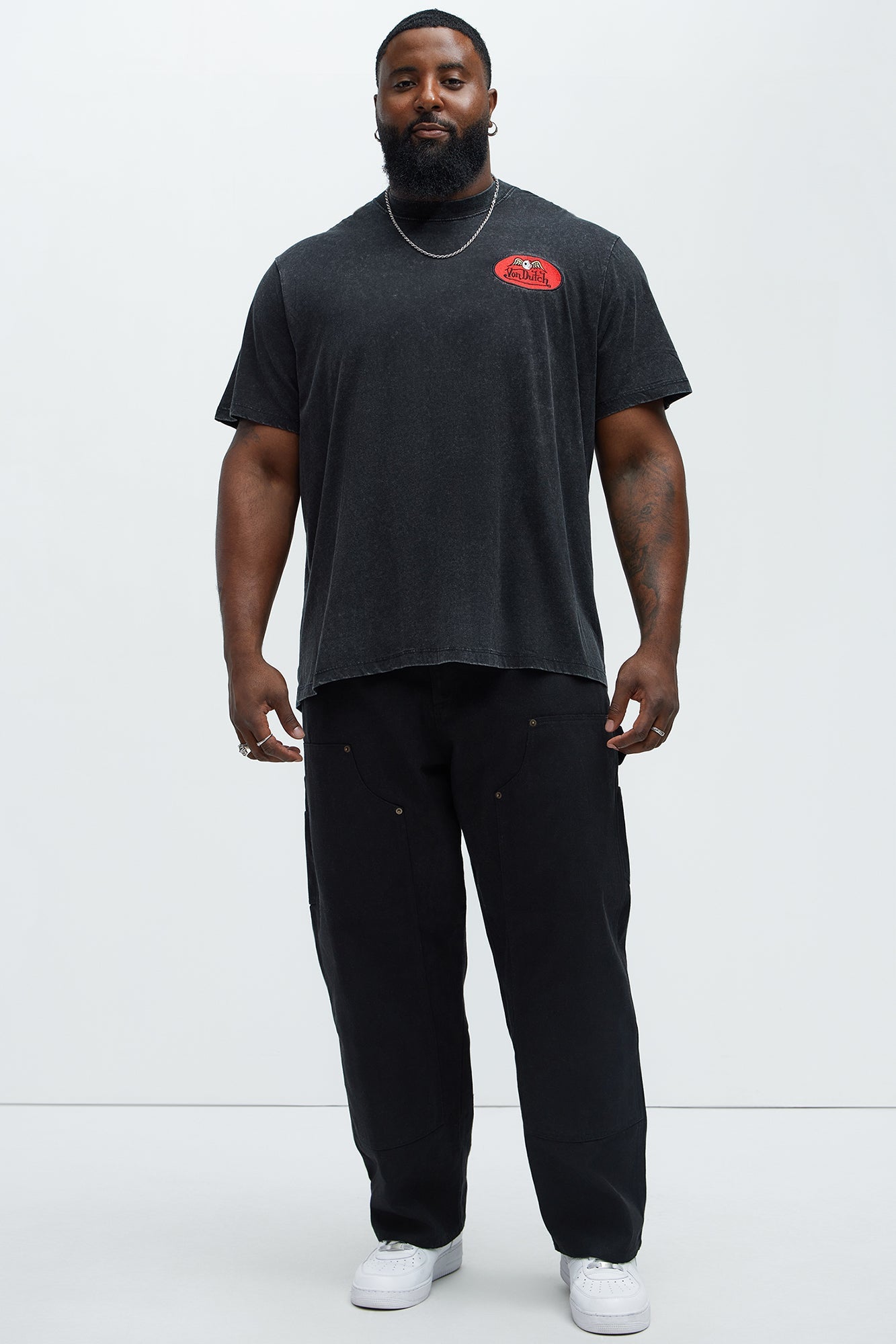 Von Dutch Patch Short Sleeve Tee - Black Wash