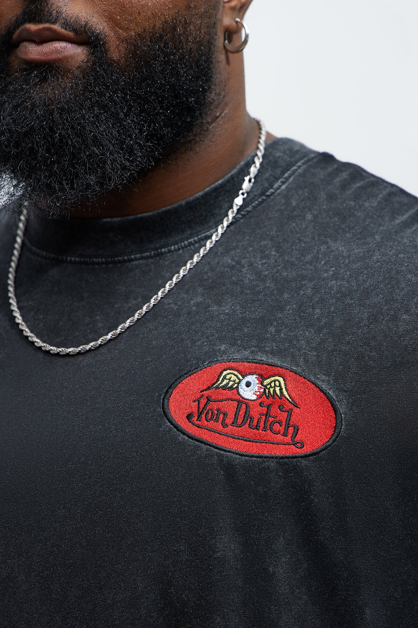 Von Dutch Patch Short Sleeve Tee - Black Wash