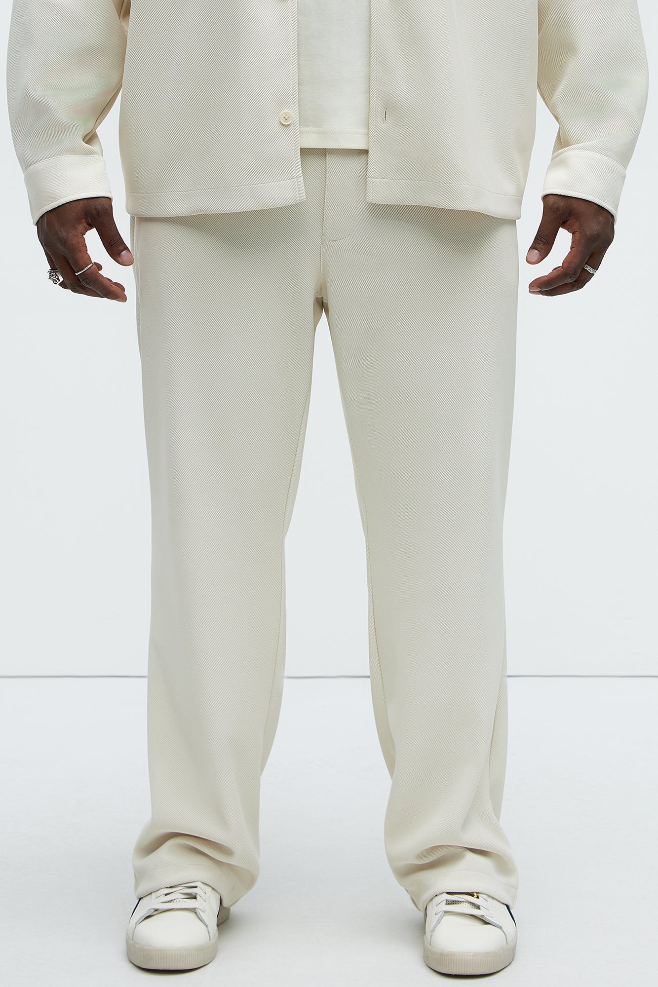 Turner Straight Trousers - Cream