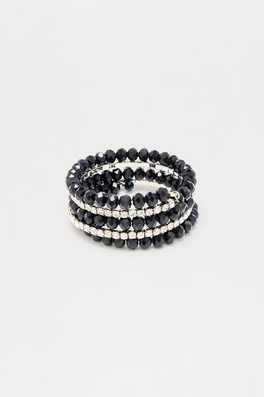 Used to know You spiral Bracelet - Silver/Black