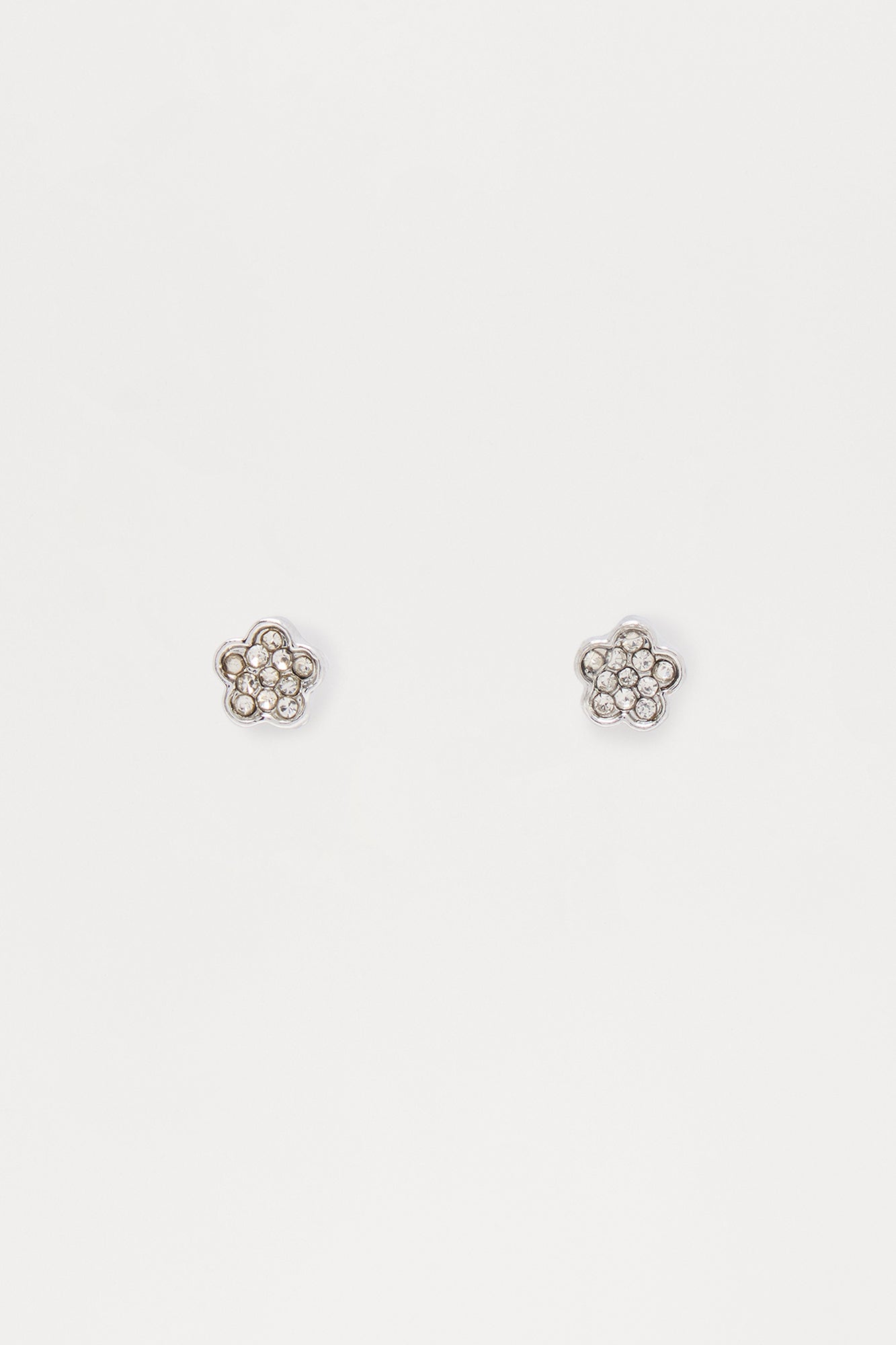 Cute Clovers Stud Earrings - Silver