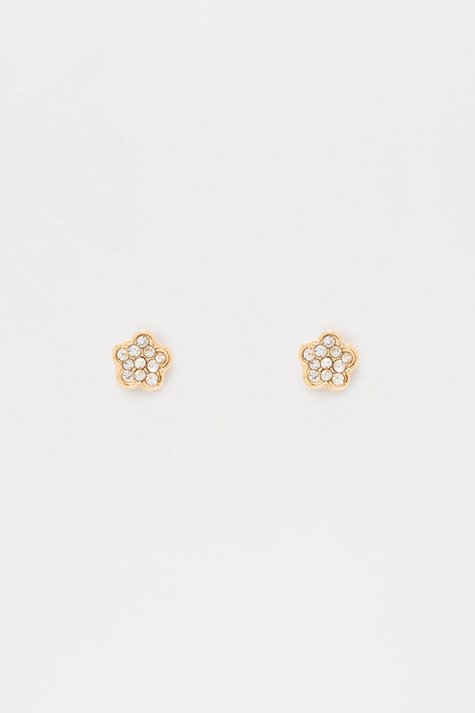 Cute Clovers Stud Earrings - Gold