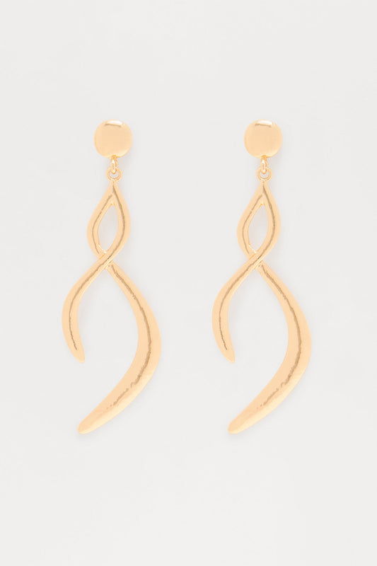 Mysterious To Me Drop Earrings - Gold