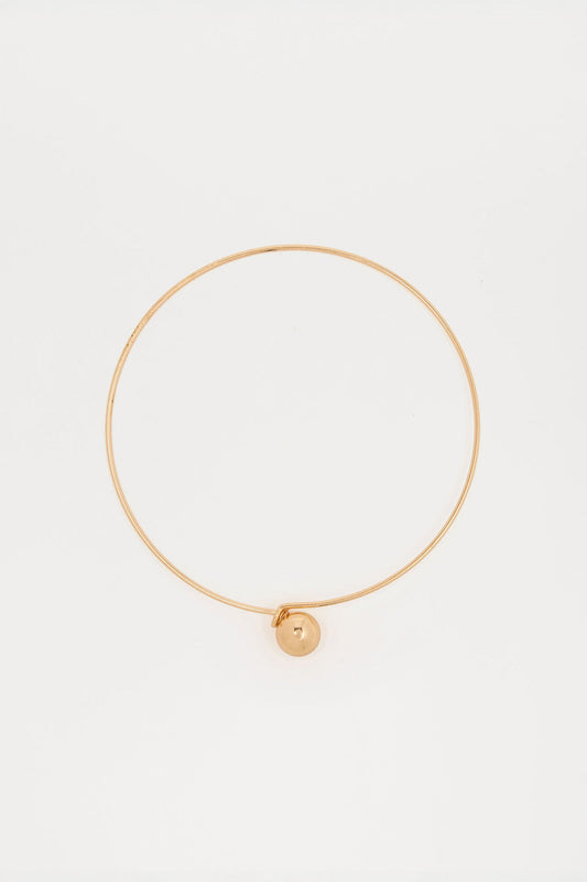 Reading Into It Choker Necklace - Gold
