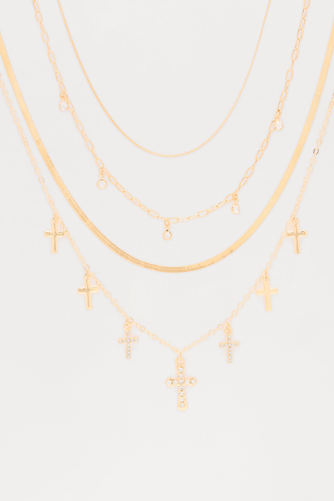 On And On Layered Necklace - Gold