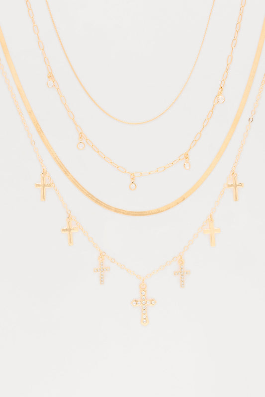 On And On Layered Necklace - Gold