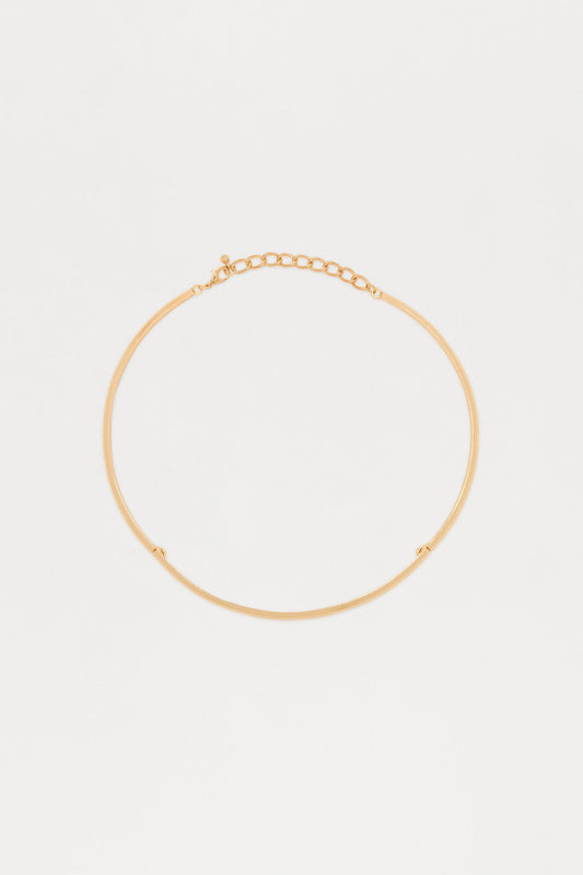 Don't Get It Twisted Choker Necklace - Gold