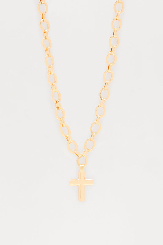 Have Faith In Me Pendant Necklace - Gold