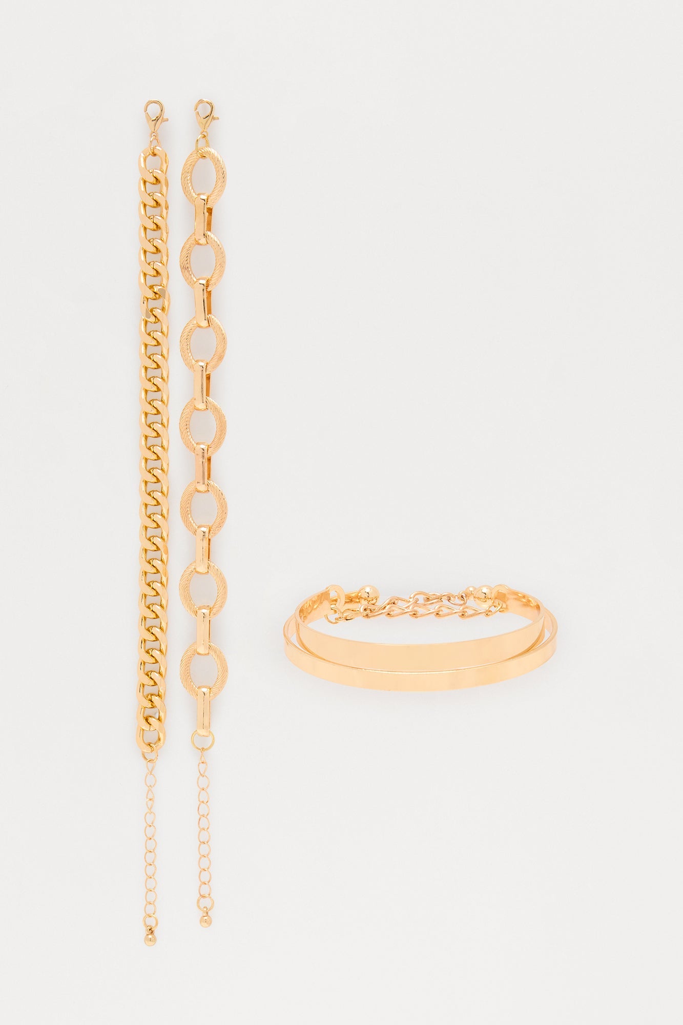 Can't Be Broken Hardware 4 Piece Bracelet Set - Gold