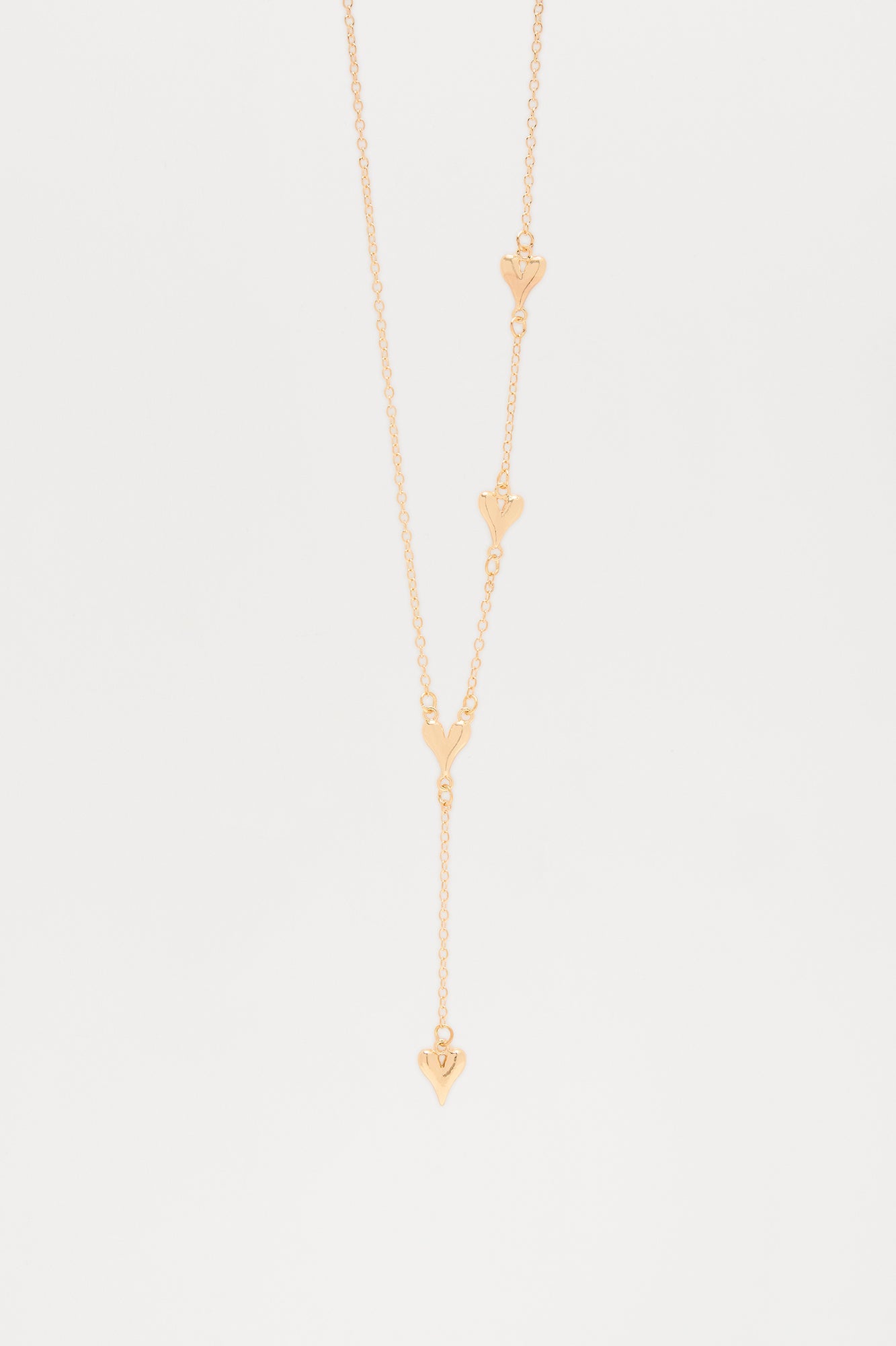 Reach For Me Lariat Necklace - Gold