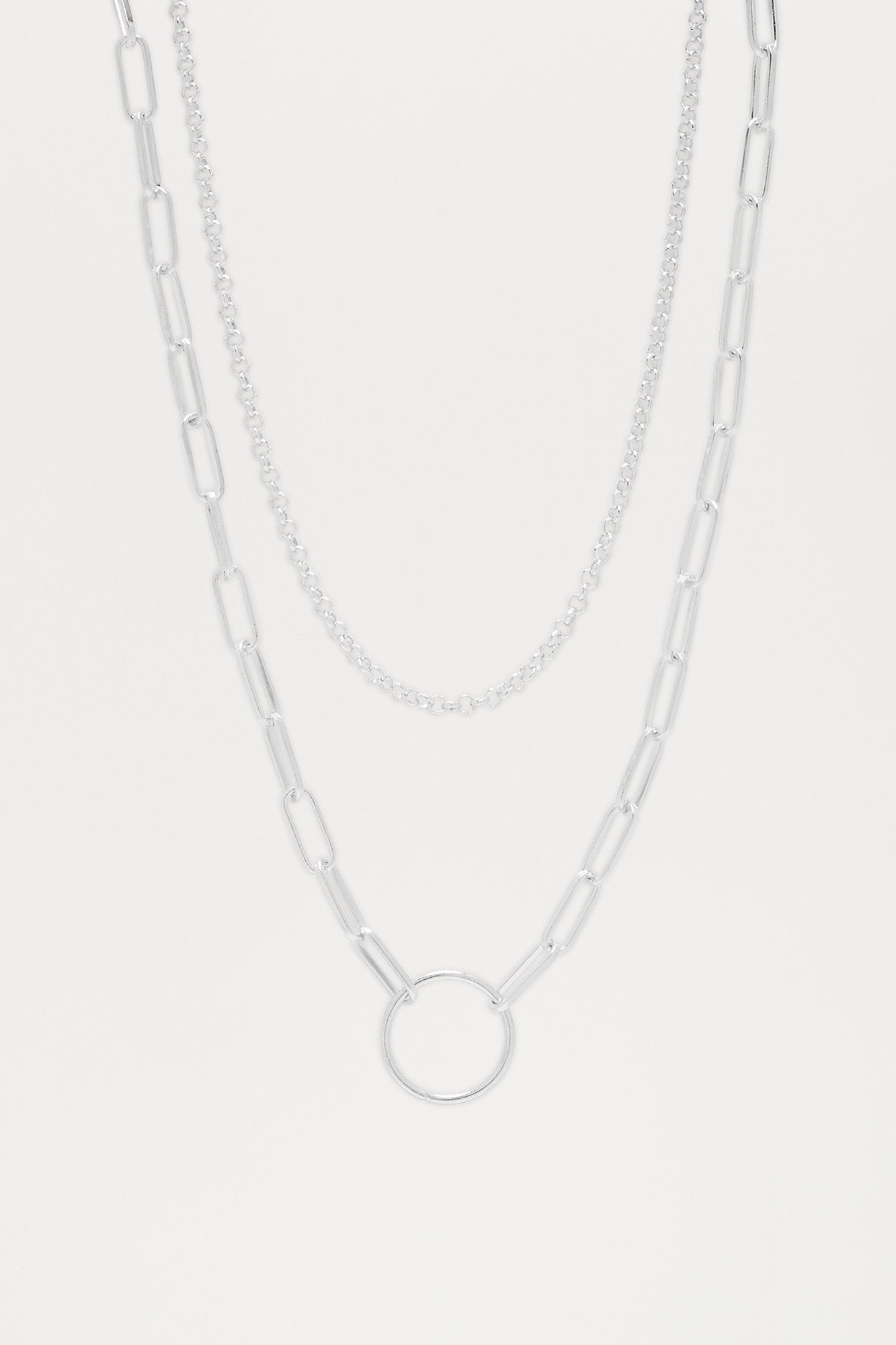 Slick Vixen Layered Necklace - Silver