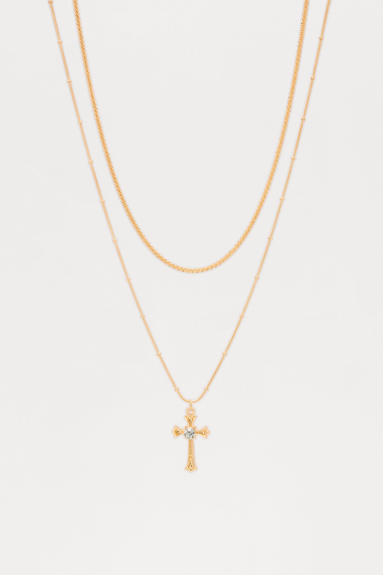 Faith's Embrace Layered Necklace - Gold