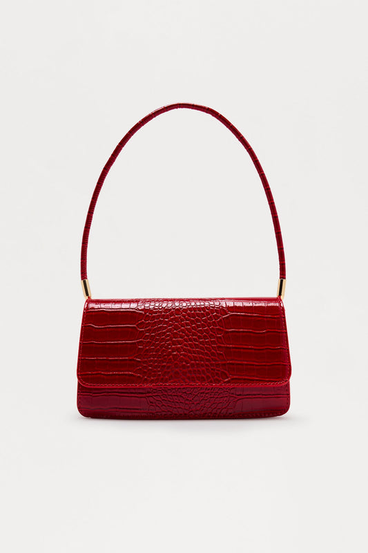 Croc Star Faux Leather Bag - Red