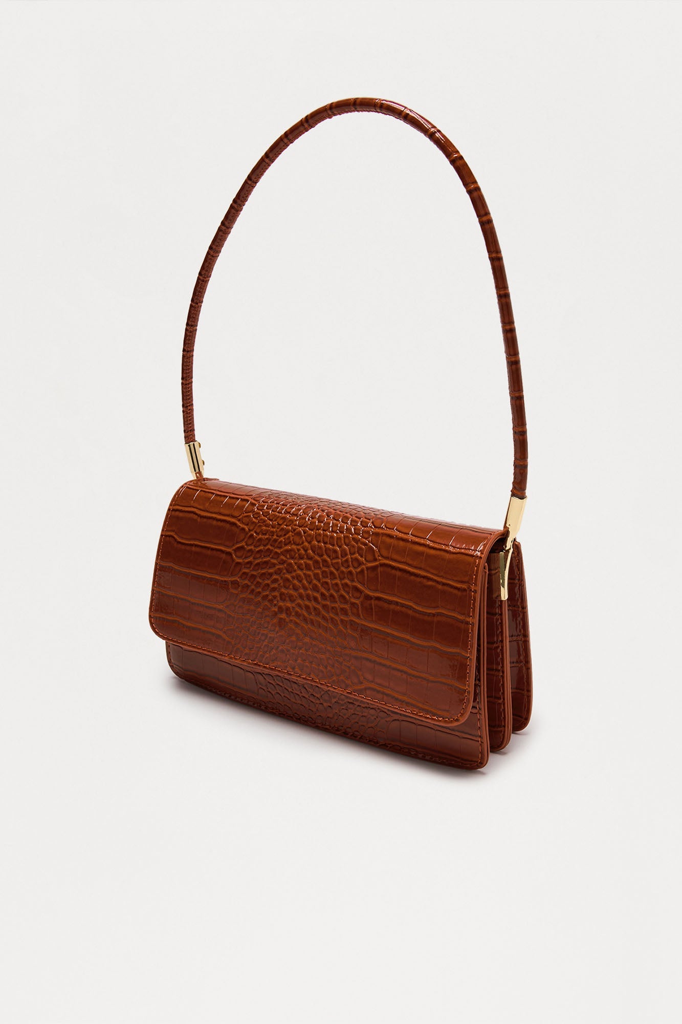 Croc Star Faux Leather Bag - Brown