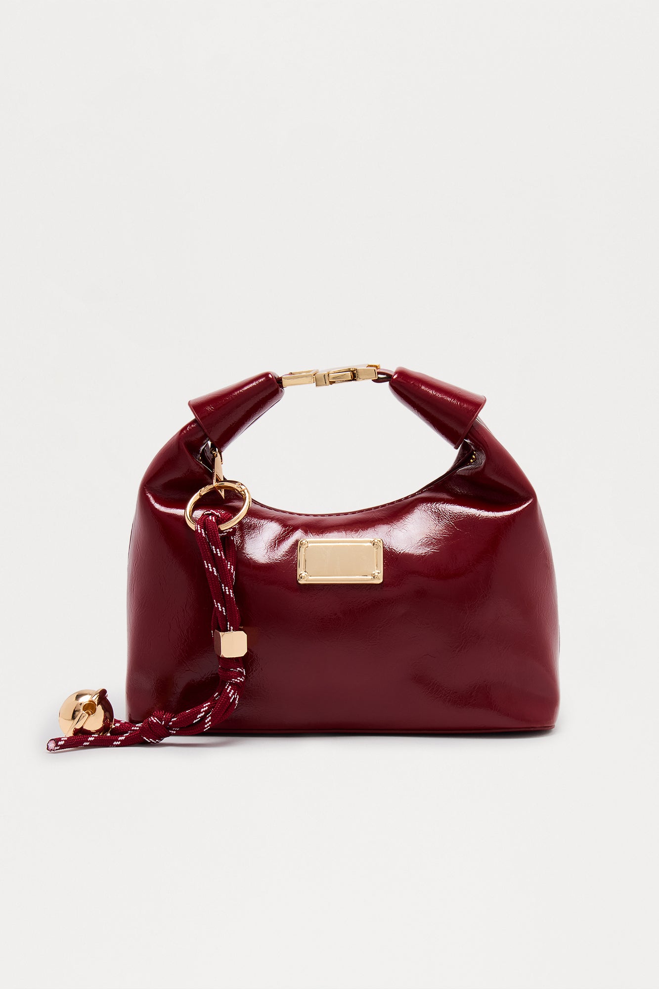 Can't Take It Back Faux Leather Satchel Bag - Burgundy