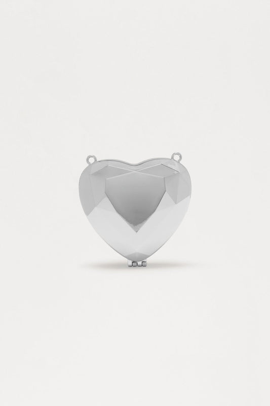 Cold Cold Heart Crossbody Bag - Silver