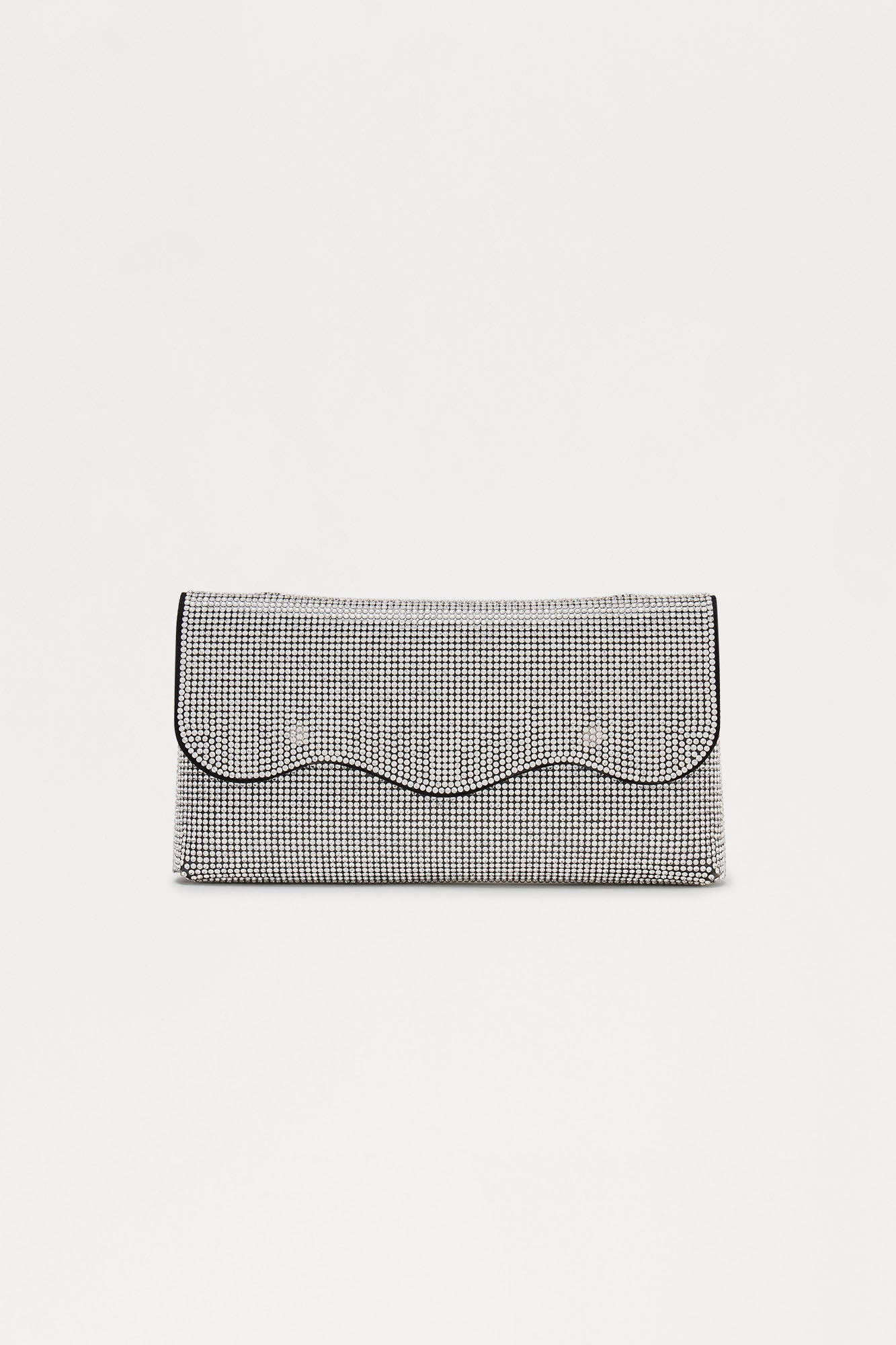 Light Up The Room Rhinestone Crossbody Bag - Silver