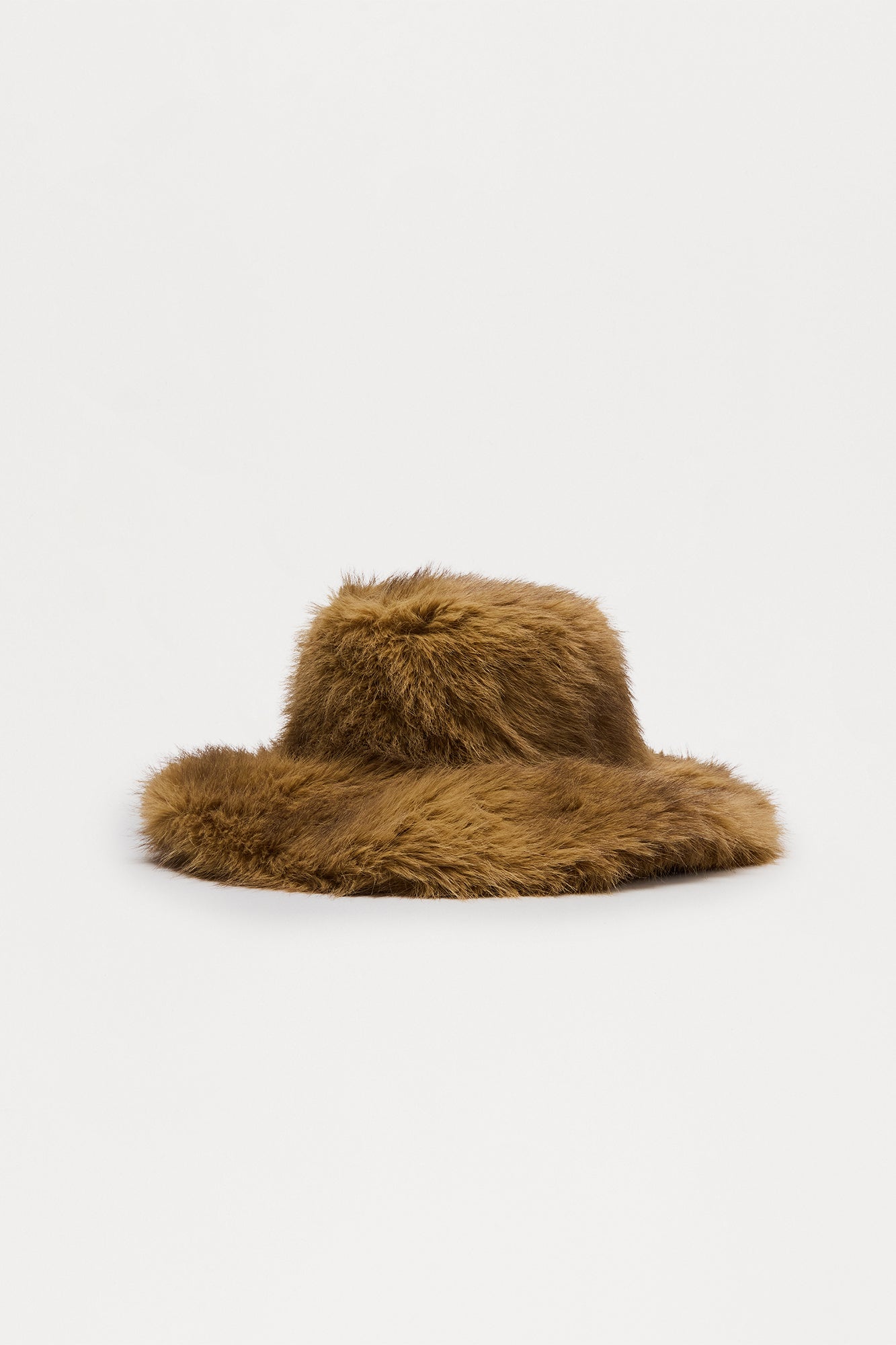 Caught You Looking Faux Fur Hat - Taupe/combo