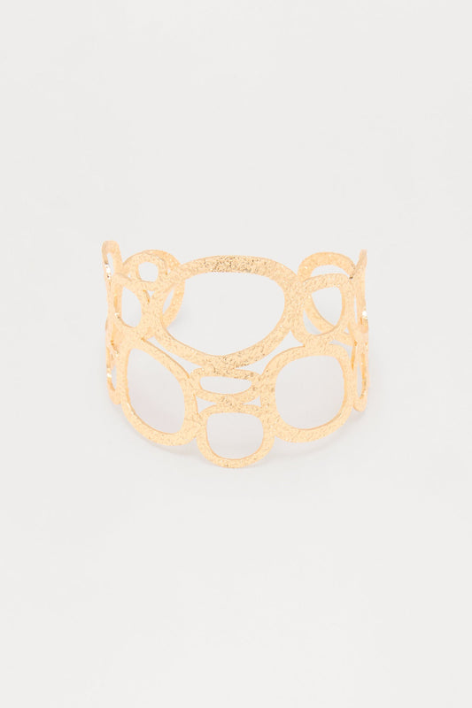 Michelle Cut Out Cuff Bracelet - Gold
