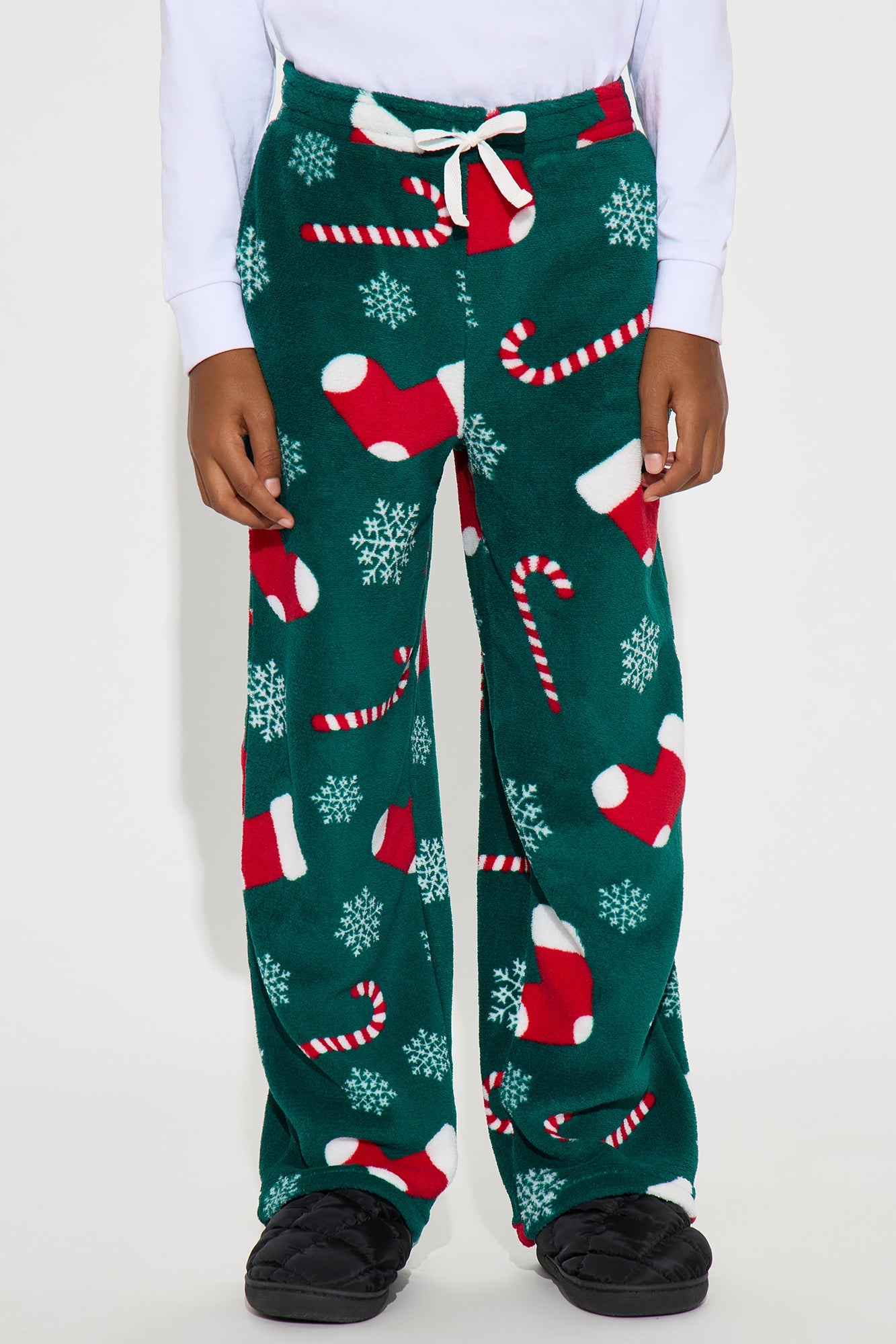 Mini Stocking Stuffer Matching Family Plush Pants - Green/combo