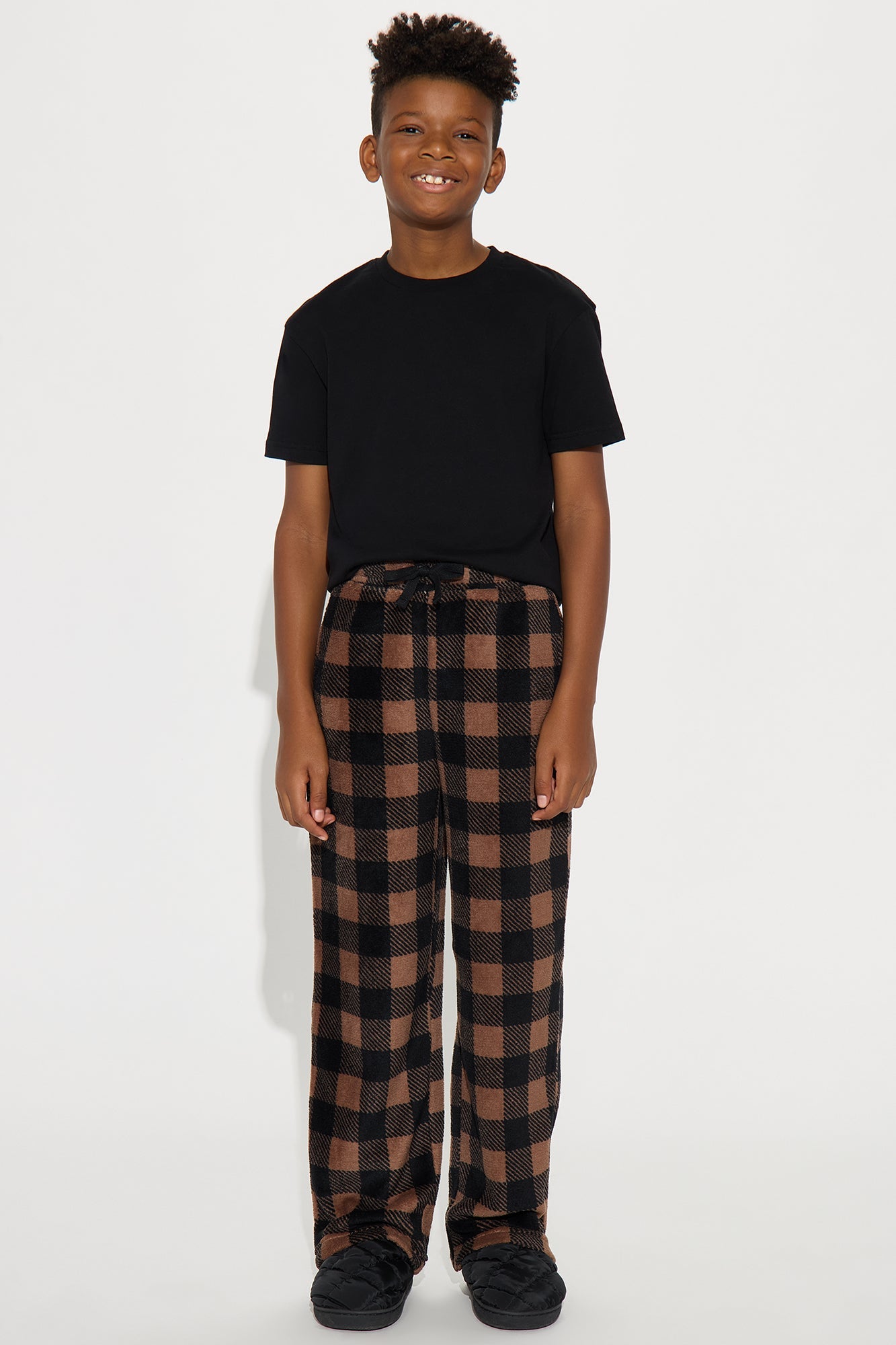 Mini Always Cozy Holiday Pants - Brown/combo