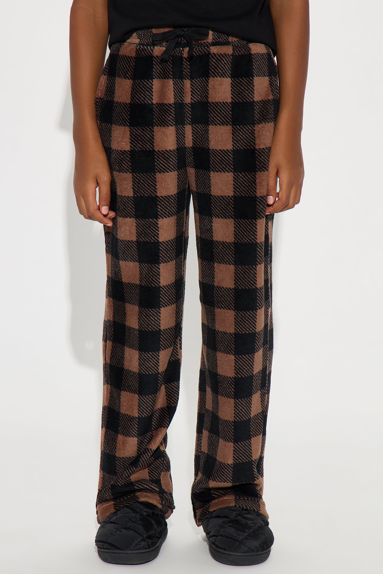 Mini Always Cozy Holiday Pants - Brown/combo