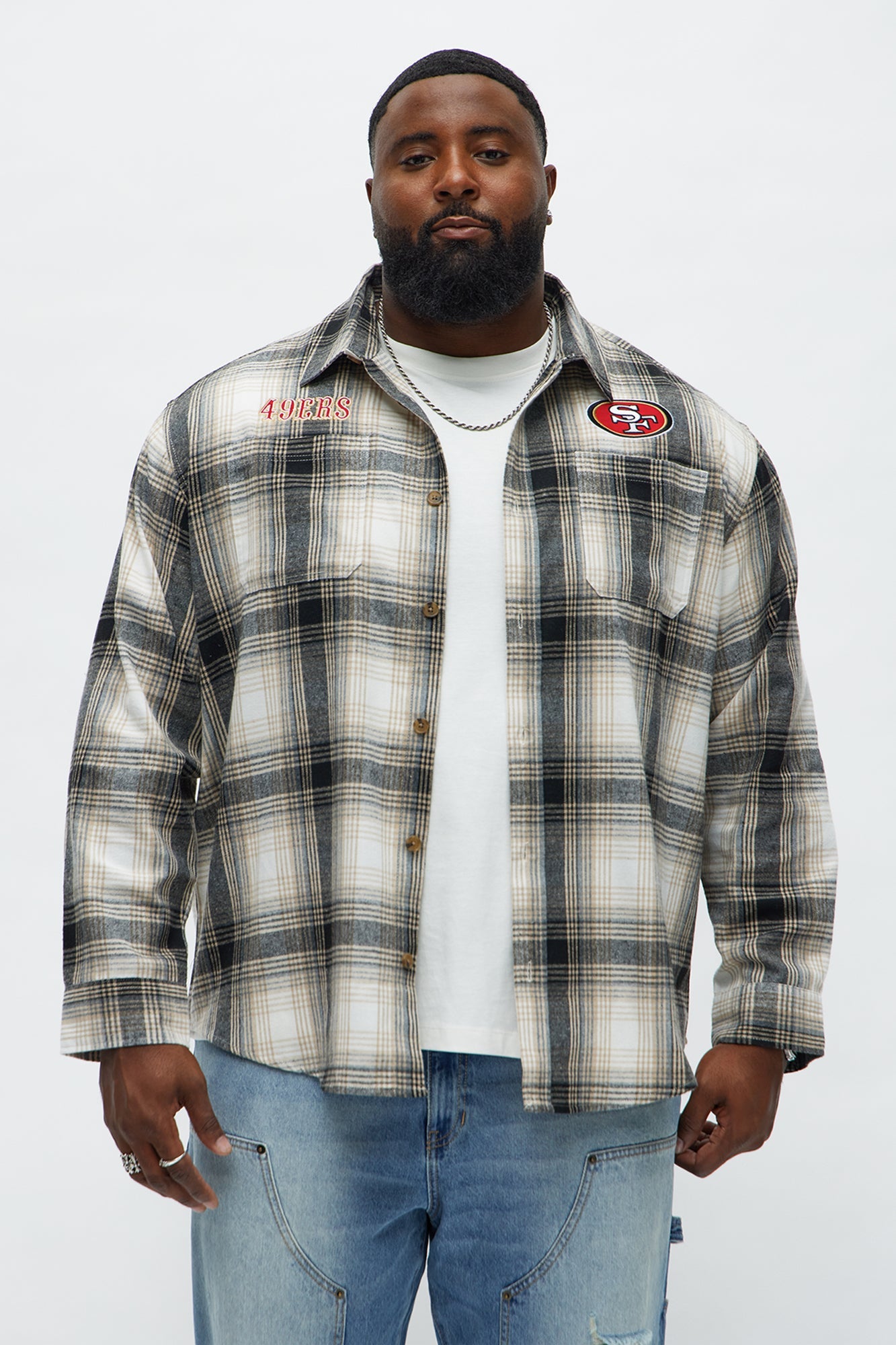 49ers Flannel - Cream/combo