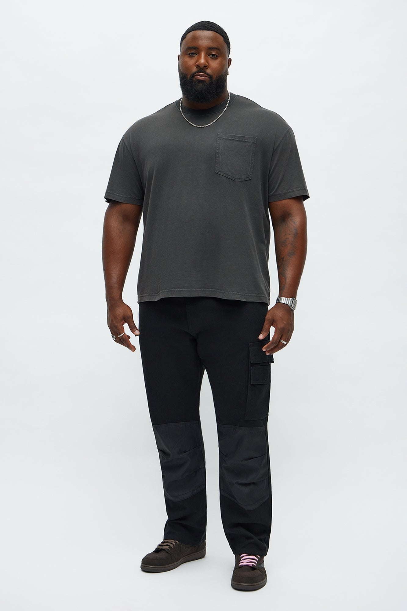 Relaxed Vintage Washed Year Round Tee - Charcoal