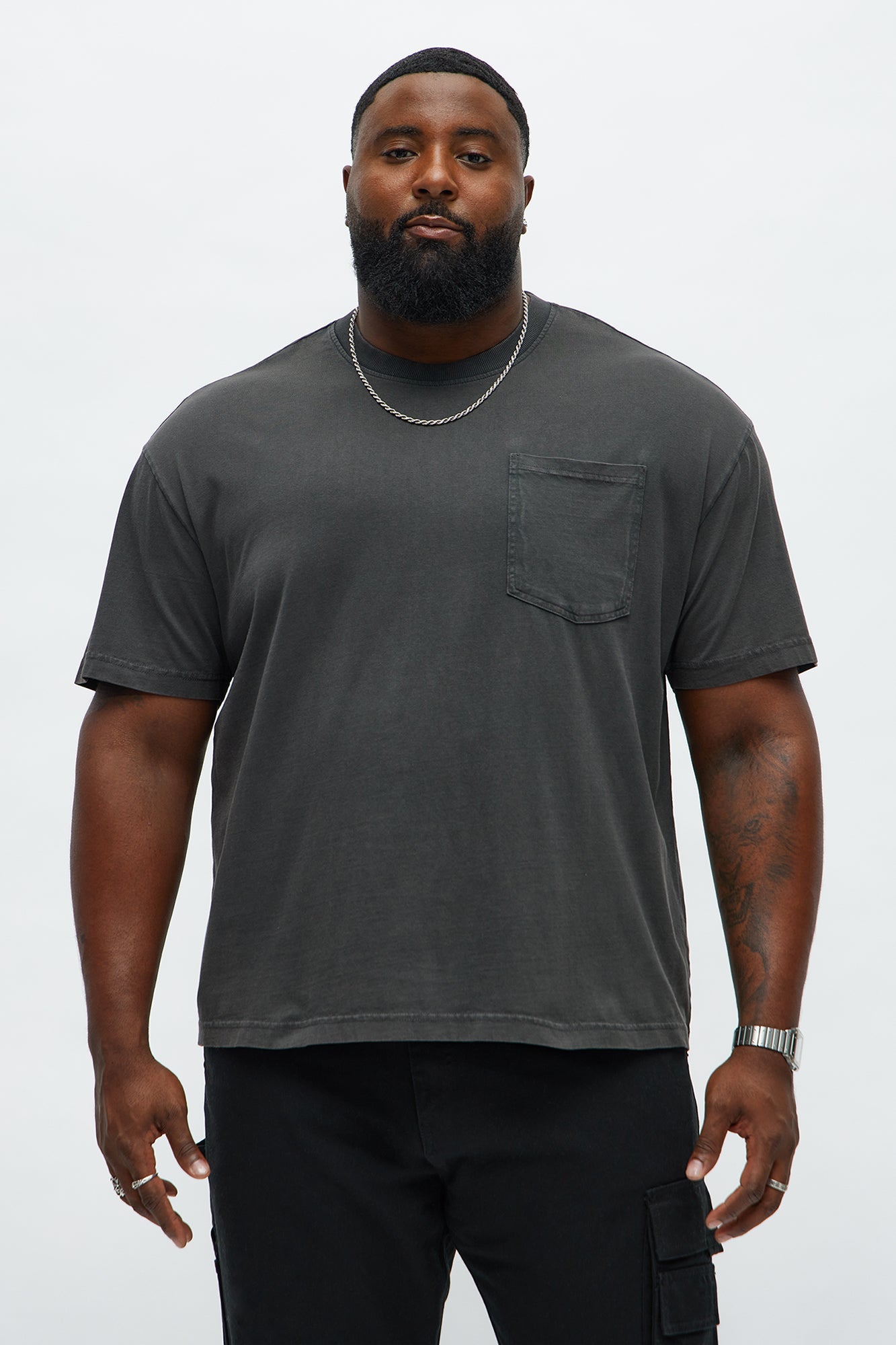 Relaxed Vintage Washed Year Round Tee - Charcoal