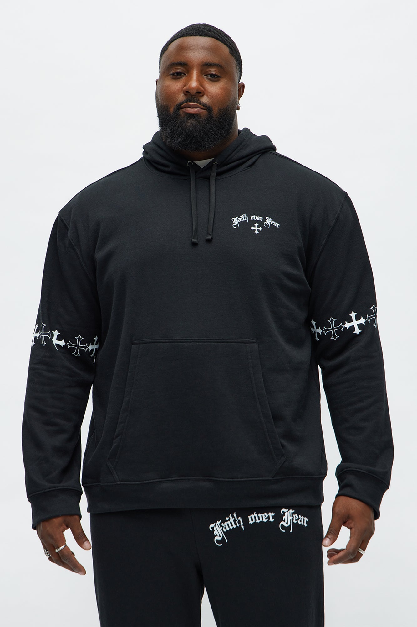 Faith Over Fear Hoodie - Black