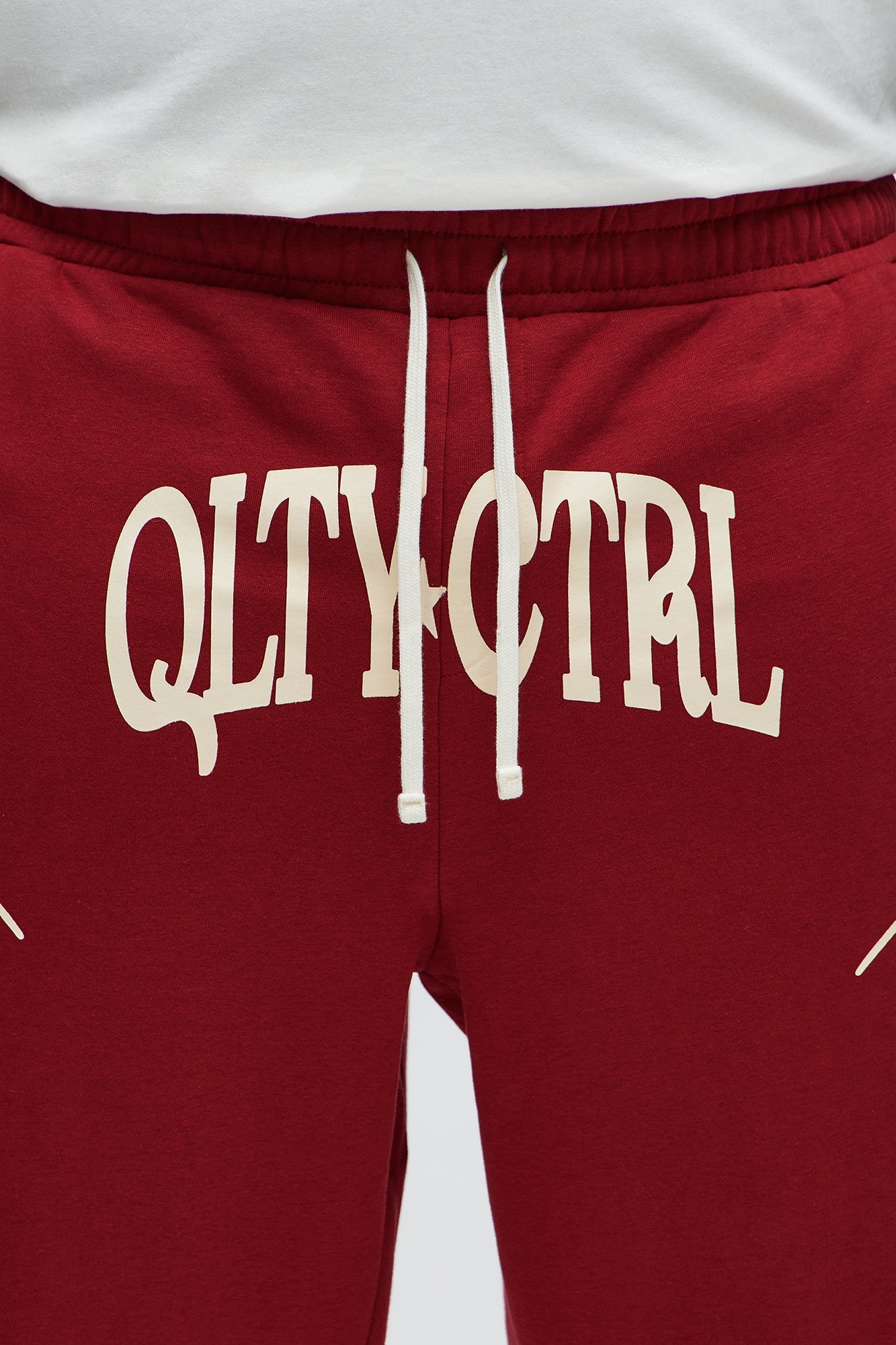 Relaxed Under Control Straight Sweatpants - Red