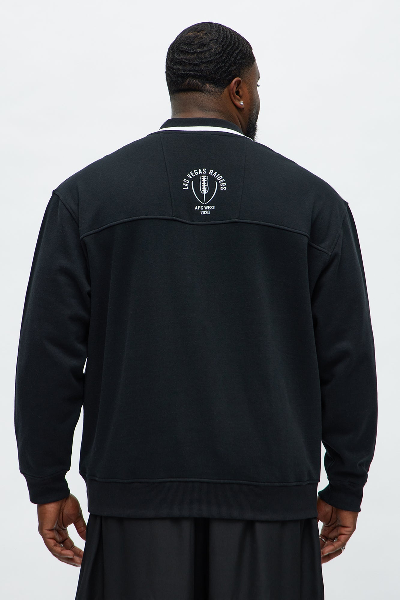 Raiders Sunset Flip Fleece Polo - Black