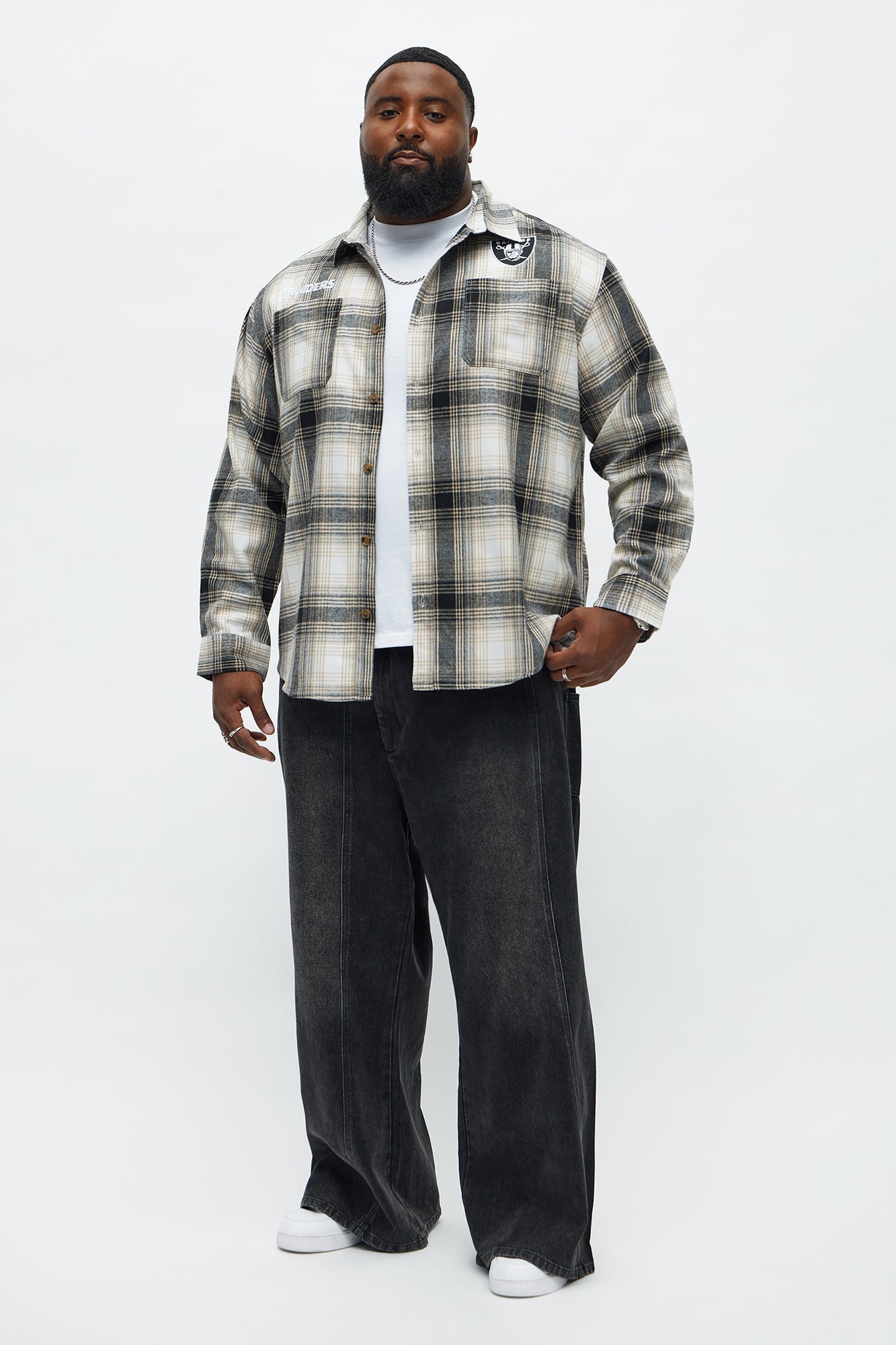 Raiders Flannel - Cream/combo