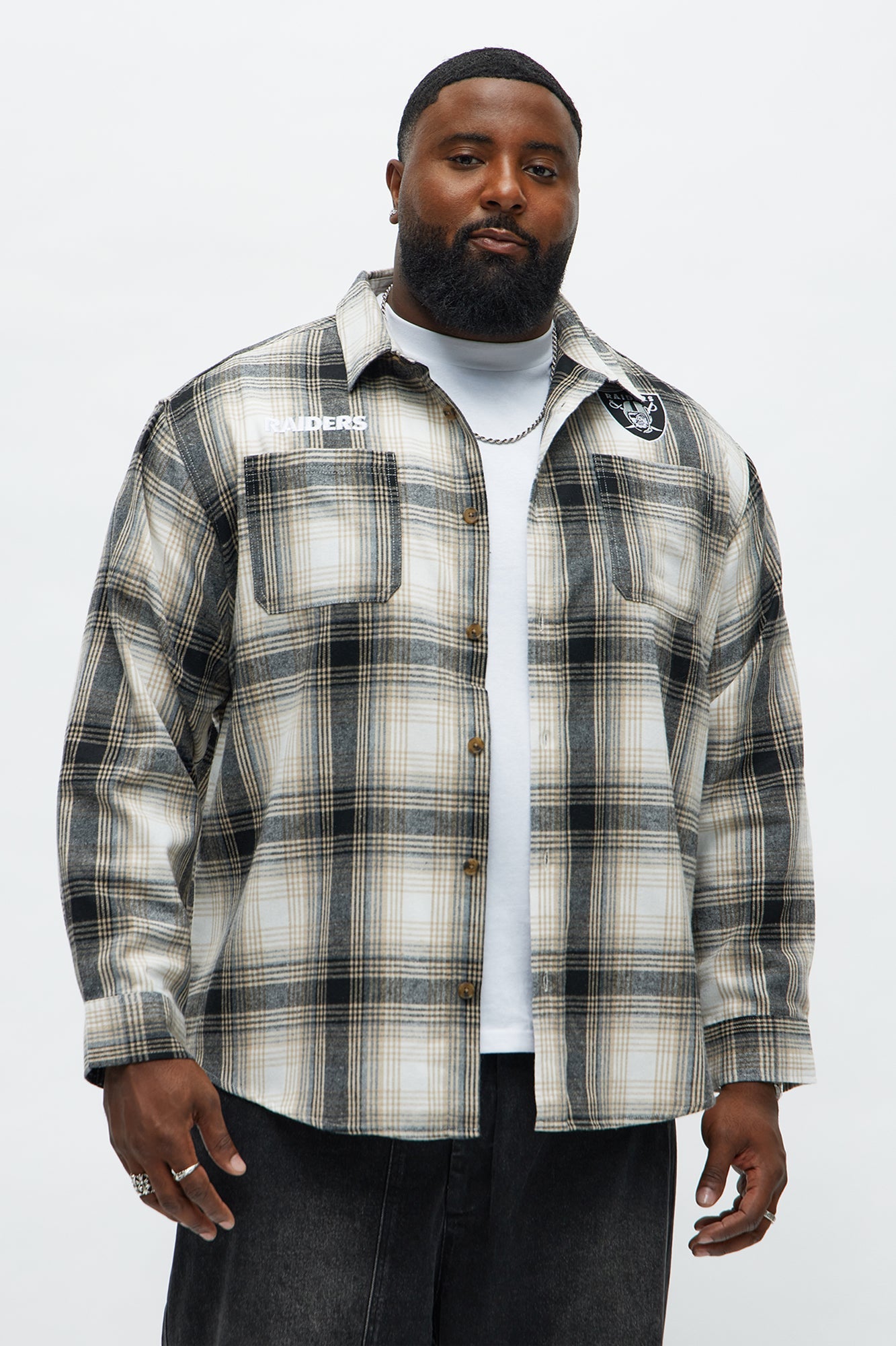 Raiders Flannel - Cream/combo
